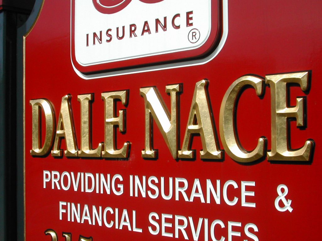 Dale Nace Cutout Gold Leafed Letters