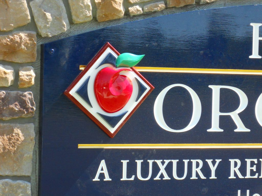 Orchard Hill hand carved logo