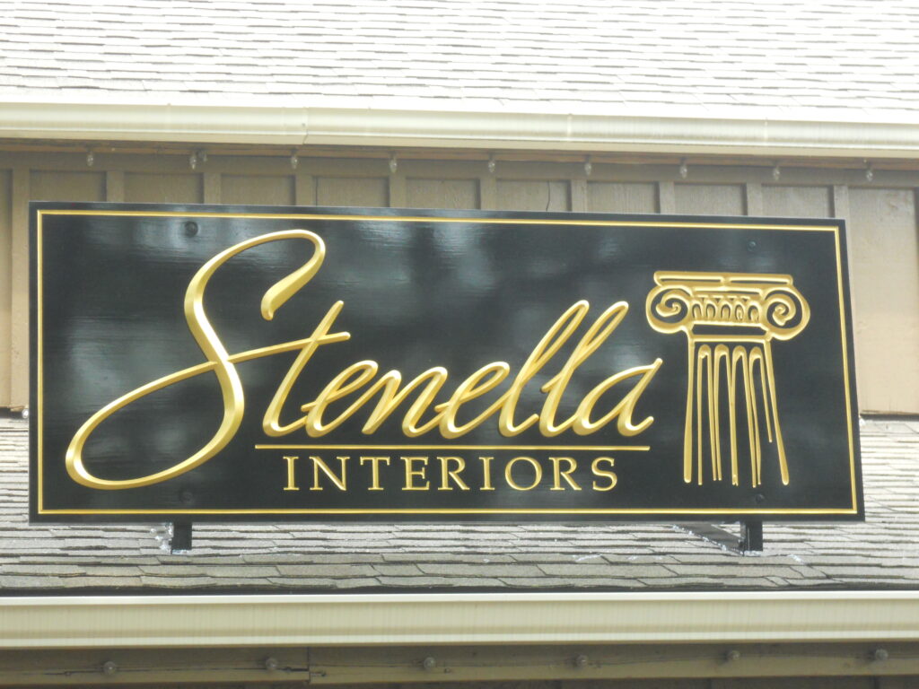 Stenella HDU sign with cut out prizm letters